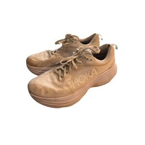 Hoka One One Bondi 8 Shoes Womens Size 10 White Running Sneakers tenniscore